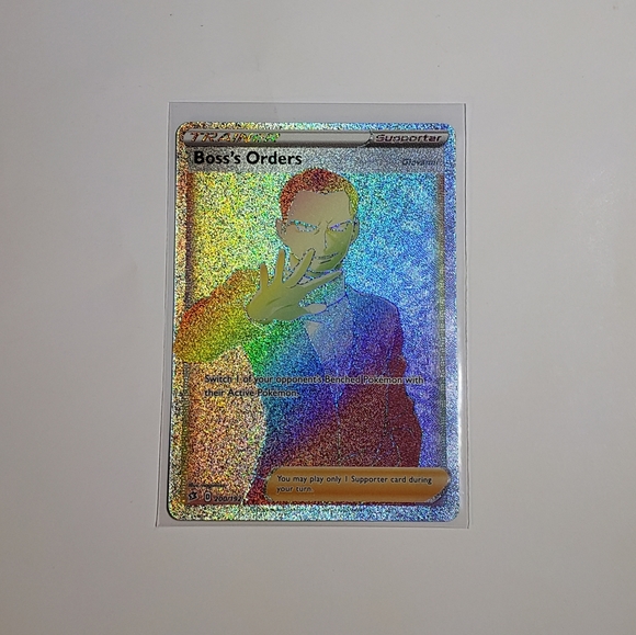 Boss's Orders 200/192 Trainer Ultra Rare Rainbow Holo Pokemon Card Rebel Clash. - Picture 3 of 7